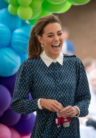 Kate Middleton lors d'une visite à l'hôpital Queen Elizabeth Hospital à King's Lynn, le 5 juillet 2020.