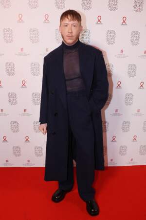 Eddy de Pretto au "Dîner de la mode", soirée "Sidaction", à Paris pour l'association SIDA le 25 janvier 2024.