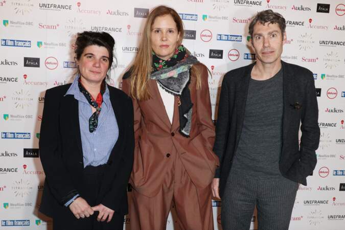 Marie-Ange Luciani, Justine Triet et David Thion lors de la 31ème cérémonie des Trophées du Film Français.
