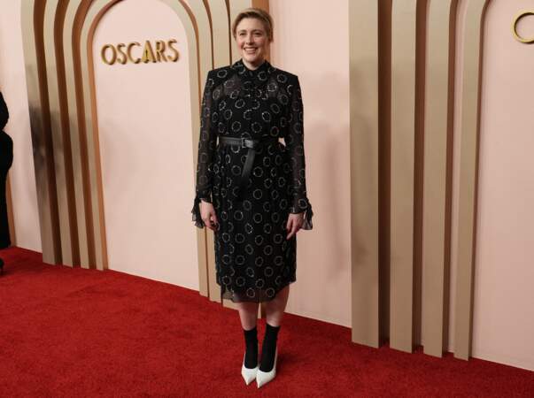 96ᵉ déjeuner des nominations aux Oscars 2024 : Greta Gerwig.