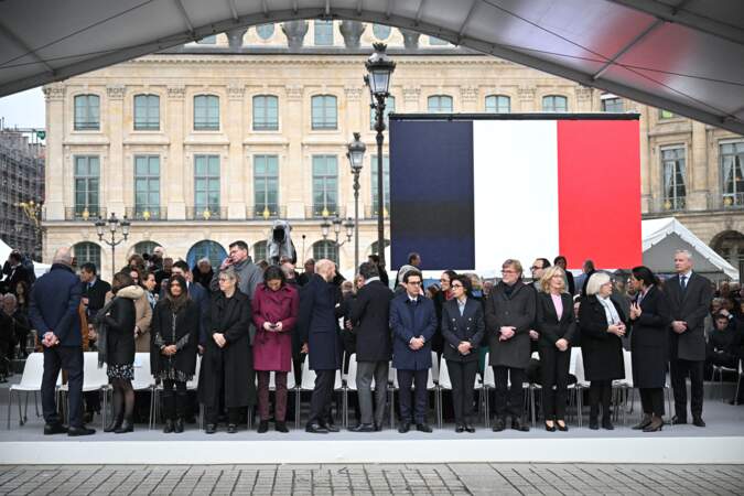 Hommage national à Robert Badinter au ministère de la Justice, Place Vendôme le 14 février 2024