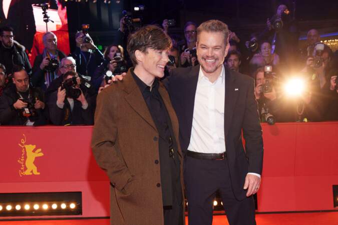 Cérémonie d'ouverture du 74ème Festival International du Film de Berlin, La Berlinale : Cillian Murphy, Matt Damon.