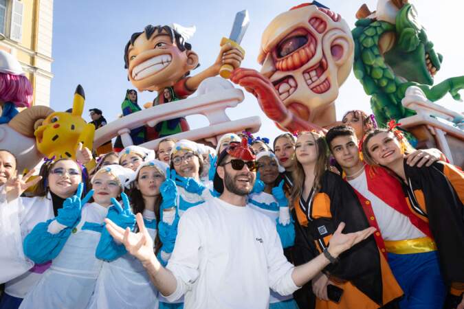 Cyprien participe au spectacle d'ouverture du Carnaval de Nice 2024.  