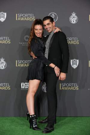 Christophe Licata et Silvia Notargiacomo à la cérémonie des Sportel Awards 2020 à la salle Prince Pierre du Grimaldi Forum de Monaco le 27 octobre 2020.