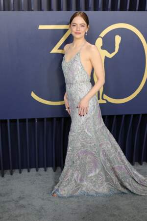 Emma Stone aux SAG Awards à Los Angeles le 24 février 2024