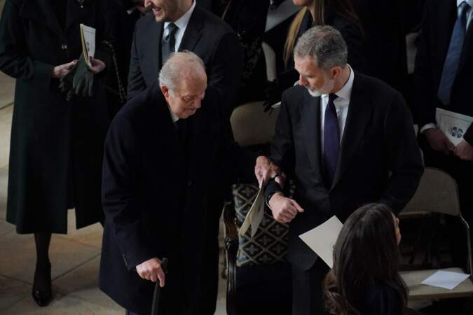 Le roi Juan Carlos d'Espagne et le roi Felipe d'Espagne. 