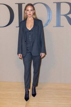 Jennifer Lawrence au photocall du défilé Christian Dior mode femme automne / hiver 2024-2025.