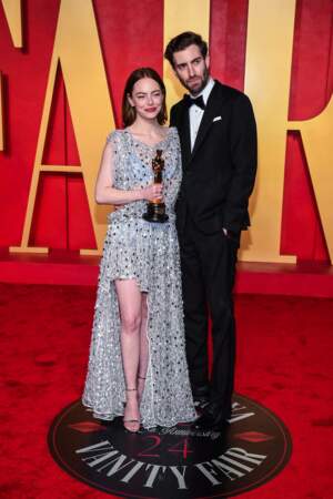 Soirée des Oscars Vanity Fair 2024 : Emma Stone et Dave McCary.