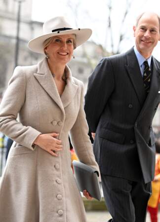 Le prince Edward, duc d'Edimbourg et Sophie Rhys-Jones, duchesse d'Edimbourg au service de célébration de la Journée du Commonwealth à l'abbaye de Westminster de Londres.