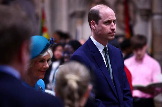 La reine Camilla et le prince de Galles assistent au service annuel du Jour du Commonwealth à l'abbaye de Westminster à Londres.
