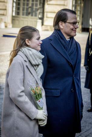 Le prince Daniel de Suède et la princesse Estelle, célèbrent la cérémonie de la Sainte Victoria à Stockholm.