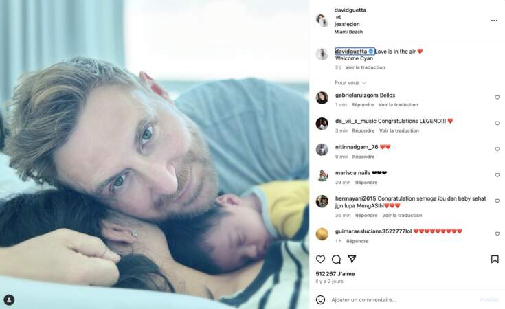 David Guetta est devenu papa de son troisième enfant, un petit garçon 