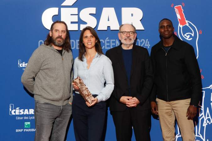 Projection du film Je verrai toujours vos visages dans le cadre du prix César des Lycéens 2024 : Fred Testot, Jeanne Herry, Jean-Pierre Darroussin et Birane Ba.
