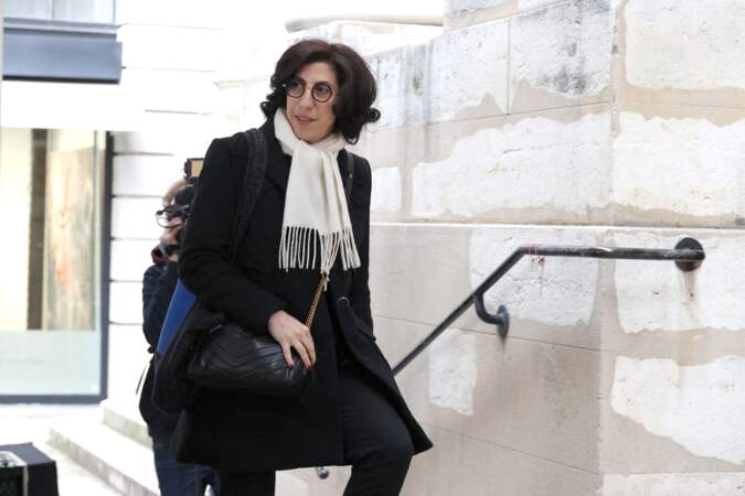 Rima Abdul Malak lors des obsèques de Frédéric Mitterand, qui a été ministre de la Culture sous la présidence de Nicolas Sarkozy.