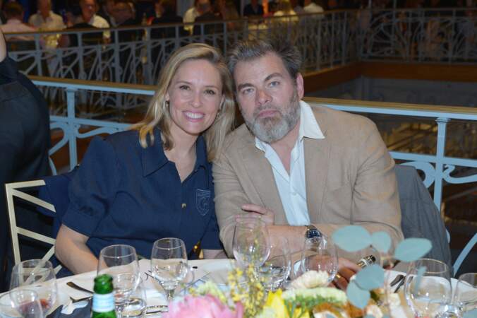 Clovis Cornillac et sa femme Lilou Fogli lors du dîner de charité Breitling à la Samaritaine pour l’association "Premiers de Cordée"
