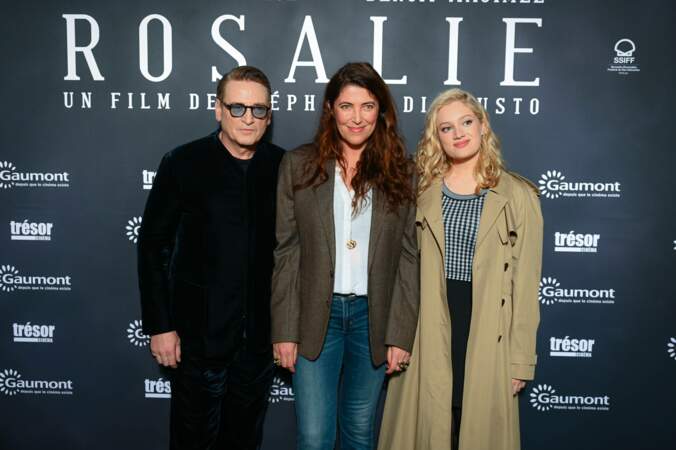 La réalisatrice du film Stéphanie Di Giusto est également venue présenter son film. Sur la photo, elle pose avec Benoit Magimel et Nadia Tereszkiewicz
