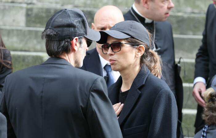 Anthony Delon et Maïwenn aux obsèques de Jean-Yves Le Fur en l'église Saint-Roch à Paris