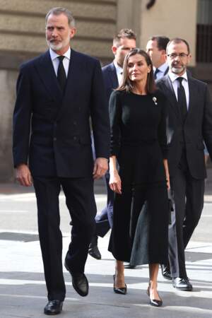 Le roi Felipe VI et la reine Letizia d’Espagne aux obsèques de Fernando Gómez-Acebo à Madrid