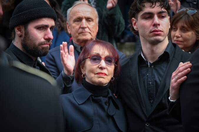 Gipsy Grüss, la femme d’Alexis Grüss lors de ses obsèques 