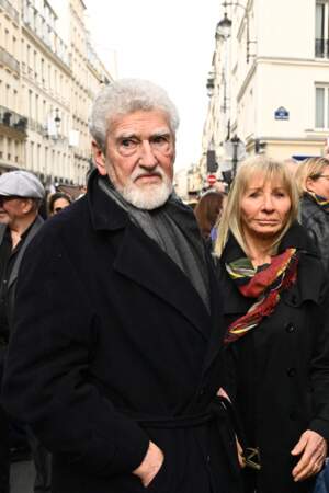 Patrick Préjean et sa femme Viviane lors des obsèques de Alexis Grüss.