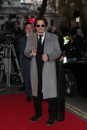 Johnny Depp à la première du film Jeanne du Barry à Londres.