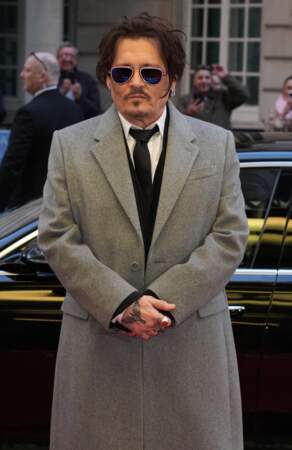 Johnny Depp arrive à la première britannique de Jeanne Du Barry.
