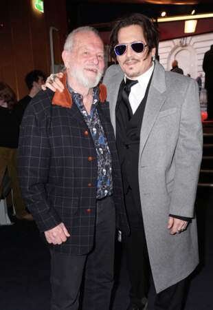 Terry Gilliam (à gauche) et Johnny Depp assistent à la première britannique de Jeanne Du Barry.