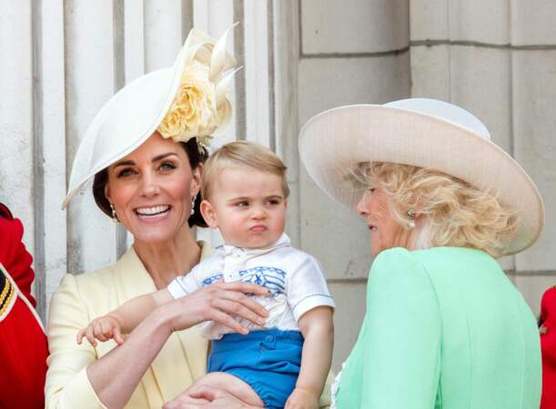 Trooping the Colour 2019 : le prince Louis dans les bras de sa maman, Kate Middleton.