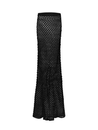 Jupe en crochet noire de la collection Mango x Victoria Beckham
