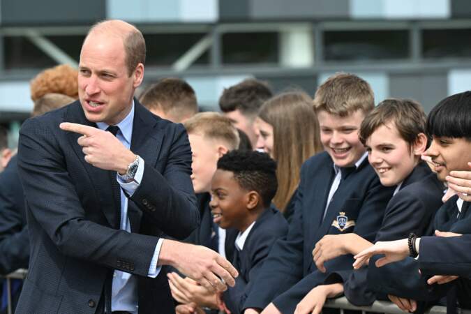 Le prince a bénéficié d'un accueil chaleureux de la part des élèves.