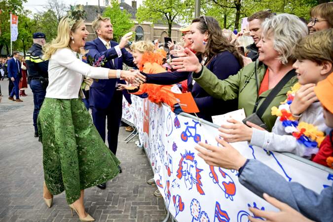 La reine Maxima et le roi Willem-Alexander lors de la Journée du Roi à Emmen.