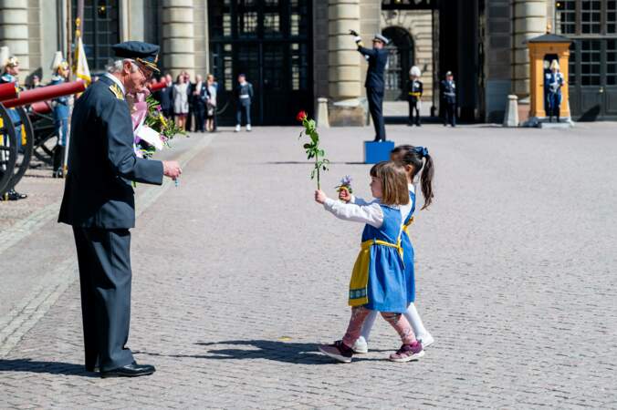 Le roi Carl XVI Gustav de Suède lors des célébrations de son 78ème anniversaire.