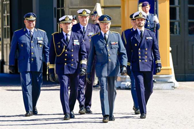 Le roi Carl XVI Gustav de Suède, le prince Carl Philip de Suède lors des célébrations du 78ème anniversaire du roi de Suède.