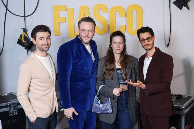 Avant-première de Fiasco à Paris : Jerome Cendron, Igor Gotesman, Tania Gotesman et Pierre Niney.