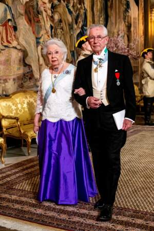 La princesse Christina de Suède et son mari Tord Magnuson lors du banquet d'Etat en l'honneur du couple royal de Danemark